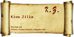 Kiss Zilia névjegykártya